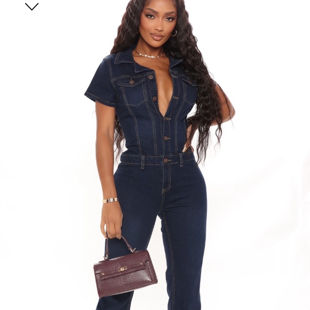 Fashionnova Day Dreaming Denim jumpsuit